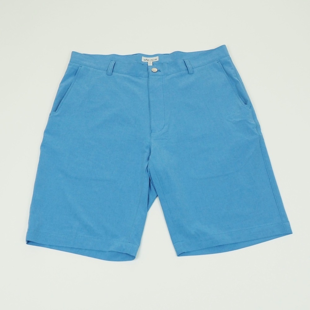 Peter Millar Shackleford Performance Hybrid Golf Chino Shorts Mens 35 Blue Tech